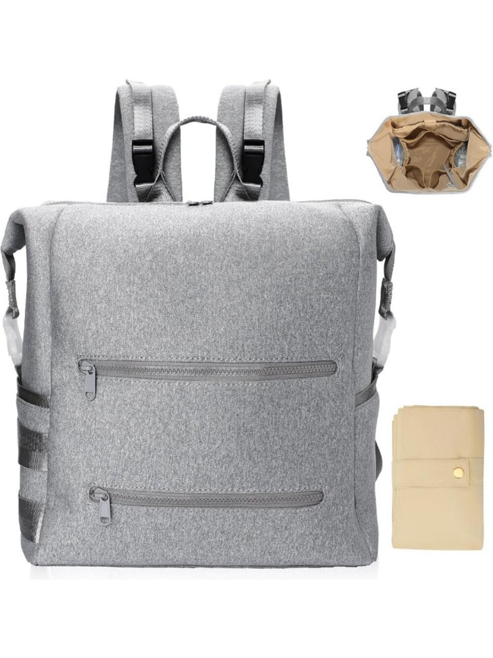 Stylish Large Neoprene Diaper Bag Backpack for Boys & Girls - Perfect Baby